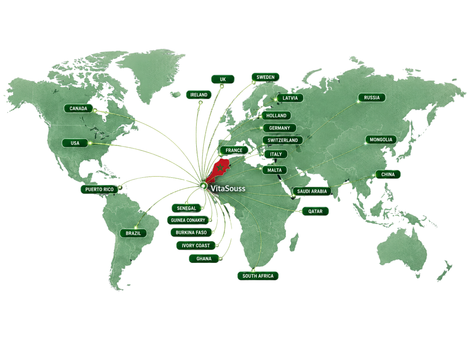 VitaSouss export markets map
